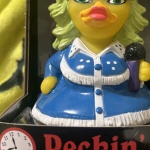 Blue and Yellow Rubber Duck Figurine